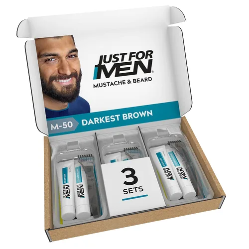 Vista 18 de JUST FOR MEN Gel de color para bigote y barba M-45, marrón oscuro 1 cada uno (paquete de 2)