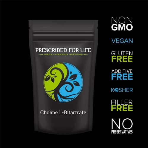 Vista 2 de Prescribed for Life L-Bitartrato de colina - 100% puro en forma de L en polvo, 12 oz (340 g)