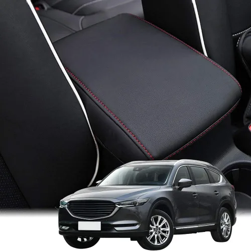 Vista 7 de INTGET para 2025 Mazda CX5/CX-5 Accesorios Cubierta de Consola Central para Mazda CX5 2025 2024 2023 2022 2021 2018 2019 2020 Funda de Brazo de Negro