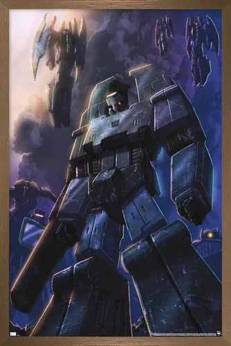 Vista 15 de Trends International Hasbro Transformers - Póster de pared Decepticons, 14.725 x 22.375 pulgadas, versión enmarcada de madera de granero