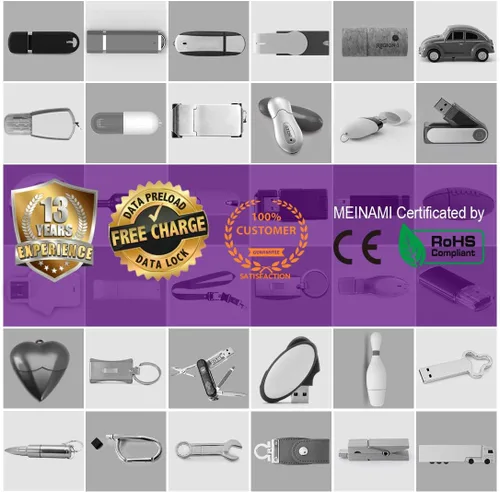 Vista 7 de Memoria de metal personalizada con forma de llave USB, memoria de metal personalizada, paquete de 25