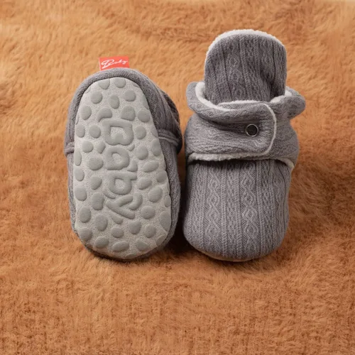 Vista 88 de Botines de forro polar para bebés, niños y niñas, pantuflas antideslizantes con agarre suave, zapatos de calcetín para recién nacidos, cuna