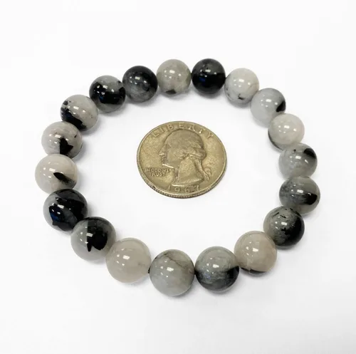 Vista 459 de Gem Avenue Handmade Round Bead Stretch Bracelet Unisex Natural Stone Beaded Jewelry for Men & Women, Elastic Wristband for Daily Wear