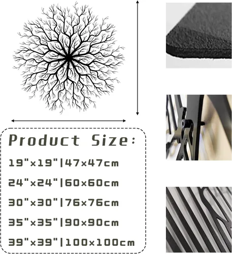 Vista 4 de Arte de pared de metal árbol de la vida, decoración de pared de árbol genealógico, arte de pared de árbol de metal, decoración de pared de metal