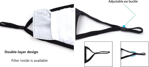 Vista 6 de FOOFUM - Cubrebocas con diamantes de imitación, 2 unidades, para mujer, para carnaval, fiesta