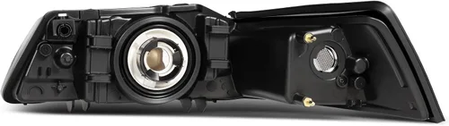 Vista 6 de HCZLHCZL Faro delantero negro transparente para Ford Mustang 1999-2004