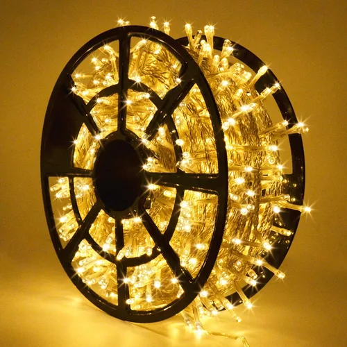 Vista 29 de JMEXSUSS 150 luces LED naranjas de Halloween para interiores y exteriores, luces de Navidad en cadena enchufables para interiores, 8 modos de luces
