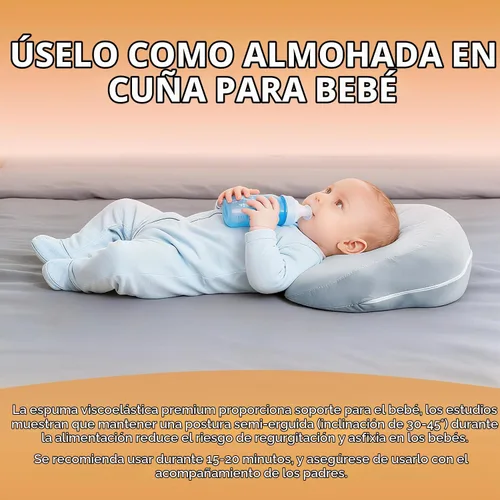 Vista 4 de Chilling Home Almohada portátil de espuma viscoelástica para embarazo, almohada corporal de maternidad para dormir, almohada multifuncional de cuña