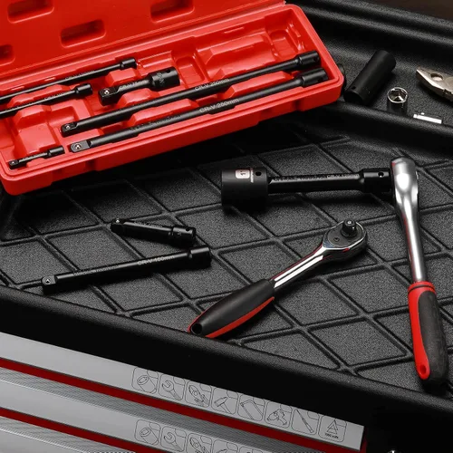 Vista 7 de Mayouko Juego de barras de extensión de 1/4", 3/8", 1/2", CR-V, 9 barras de extensión de enchufe para áreas estrechas y profundas