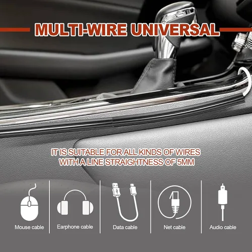Vista 6 de Fundas de cable ocultas para automóviles, bastidores de cables, fundas de cable de alimentación para automóviles, correctores de cable adhesivos