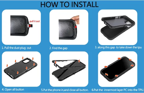 Vista 3 de Funda para Pixel 7a, a prueba de golpes, 3 capas, protección de cuerpo completo, resistente, de alto impacto, para Google Pixel 7a de 6.1 pulgadas