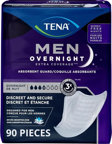 Vista 11 de Tena - Protectores de noche para hombre, almohadillas para incontinencia para hombres, 30 unidades Engineered to fit the male anatomy, these