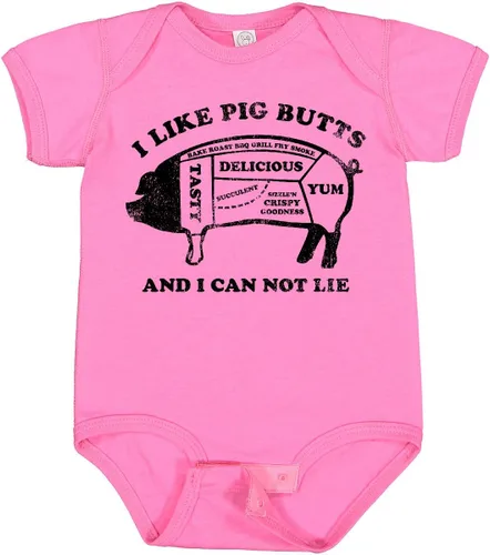 Vista 28 de inktastic Body para bebé I Like Pig Butts Blanco