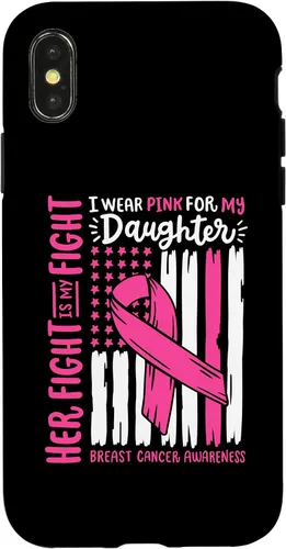 Vista 5 de Breast Cancer Flag I Wear Pink Daughter Her Fight My Fight Case for iPhone 17