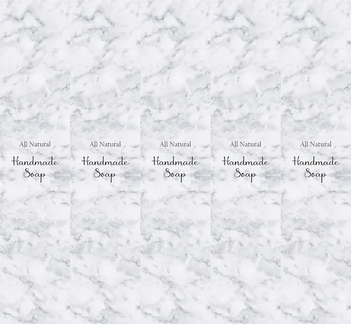 Vista 3 de Cinta de papel de envoltura para barra de jabón casera Productos hechos a mano V3 20pcs (mármol negro)