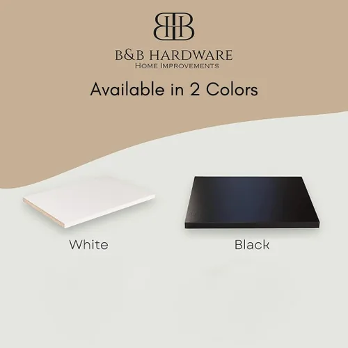 Vista 4 de B&B HARDWARE Estantes para gabinete, melamina de 1/2 pulgadas de grosor, espacio de organización personalizado con elegantes estantes de melamina