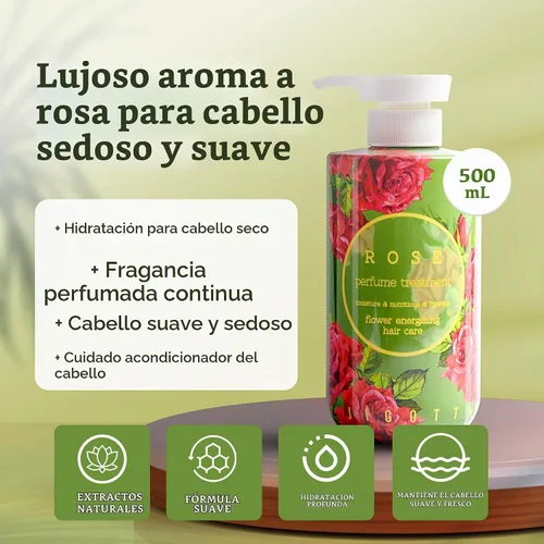 Vista 3 de Jigott - Tratamiento de perfume rosa 16.9 FL OZ/16.9 fl oz, cuidado del cabello K-beauty