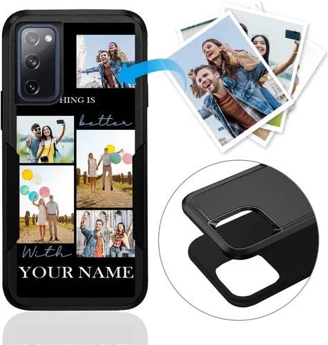 Vista 83 de Funda de teléfono personalizada para Galaxy S20 FE 5G, funda para teléfono multifoto, funda protectora resistente de doble capa a prueba de golpes