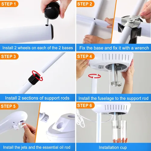 Vista 8 de Vaporizador Facial Profesional para Atomización, Humidificador, Atomizador, Altura y Ángulo Ajustables, Vaporizador Facial para Limpiar la Piel