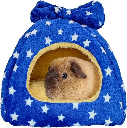 Vista 8 de Cama de conejillo de indias, accesorios de casa de escondite de conejillo de indias, cama cálida para animales pequeños, hámsters, chinchillas, Verde