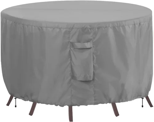 Vista 11 de OutdoorLines Juego de fundas impermeables para muebles de mesa de patio al aire libre, funda rectangular para sofá exterior, resistente a la Negro