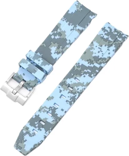 Vista 74 de Correa de camuflaje para Omega Moon Curvo Extremo Pulsera de goma de silicona Hombres Mujeres Sport Watch Band Accesorio 0.787 in
