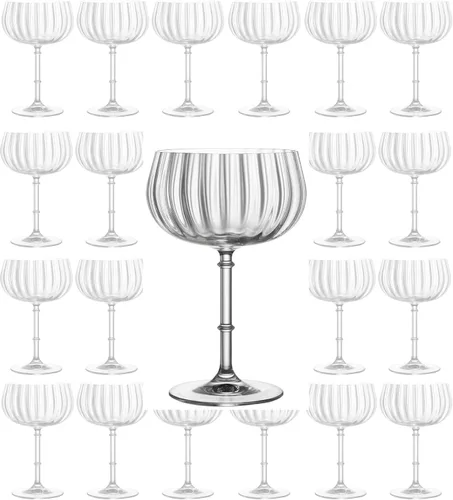 Vista 16 de LEMONSODA Crystal Coupe - Copas de cóctel y vino, Lotus, Deco, 12 onzas Juego de 2 vasos aptos para lavavajillas, para bar y fiesta de cóctel