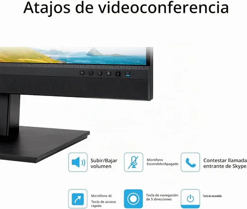 Vista 3 de ASUS Monitor de videoconferencia 1440P de 27 pulgadas (BE27ACSBK) - QHD (2560 x 1440), IPS, cámara web integrada de 2 MP, matriz de micrófono