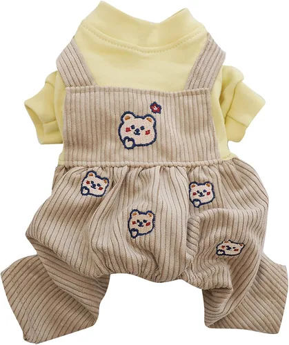 Vista 12 de Generic Ropa de verano para mascotas, camisas elegantes a cuadros para perros pequeños, lindos cachorros, overol clásico con pechera para chihuahua