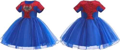 Vista 6 de Hellet Girls Dress Up Superhero Sets & Slap Bracelets for Kids Costumes Halloween Birthday Gifts Party