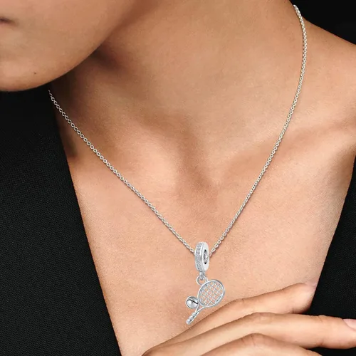 Vista 4 de YSAHan Abalorio deportivo con diseño de tenis y béisbol, para pulsera Pandora