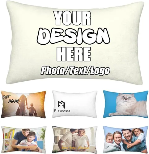 Vista 39 de Funda de almohada decorativa personalizada con foto de pareja, funda de cojín decorativo personalizada, fundas de almohada personalizadas