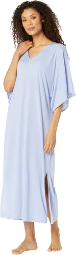 Vista 7 de N Natori Vestido Caftán Congo para mujer, vestido kimono, camisa de dormir Mumu Negro