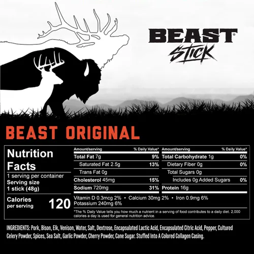 Vista 2 de ICON Meats BEAST - Palitos de carne con sabor original, alto contenido