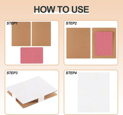 Vista 5 de Lewtemi 200 protectores de envío de tarjetas intercambiables de 4.5 x 3.5 pulgadas, protector de cartón para envíos de correo, carpetas, divisor
