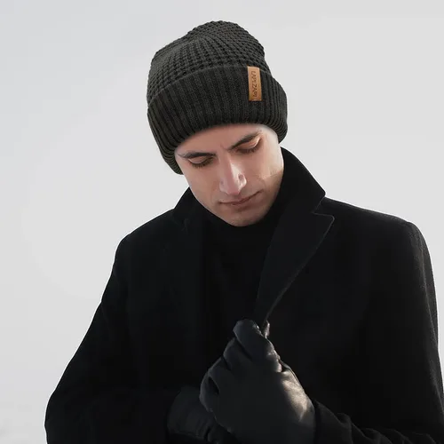 Vista 7 de LAPIZAPI Gorro de invierno para hombre con forro polar gorro deportivo para mujer al aire libre