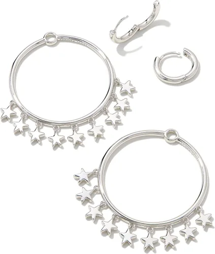 Vista 2 de Kendra Scott Sloane Star - Aretes de marco abierto, joyería de moda para mujer Rodio