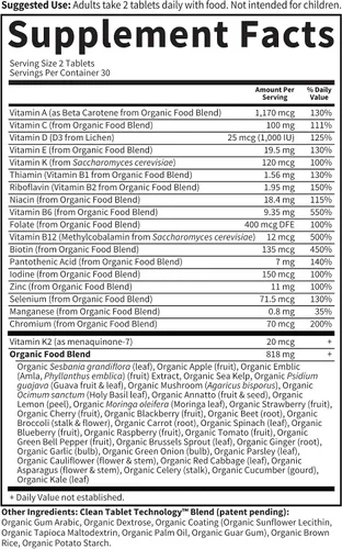 Vista 5 de Garden of Life Organics Multivitamínico de alimentos enteros para hombres, 60 tabletas, vitaminas y minerales veganos para hombres para la salud