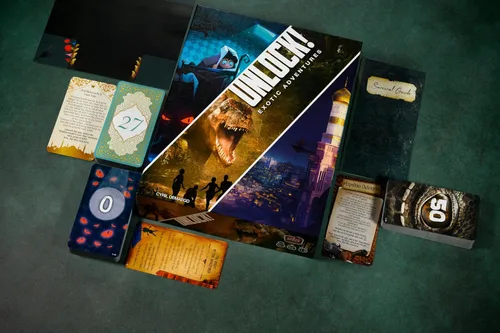 Vista 6 de Juego de cartas de aventuras exóticas – Aventura cooperativa inspirada en la sala de escape, divertido juego familiar para niños y adultos, a partir