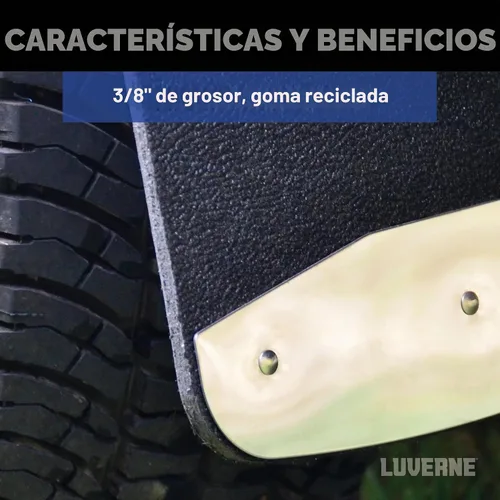 Vista 4 de LUVERNE 251034 Guardabarros Traseros Dually de Goma Texturizada de 20 x 23 Pulgadas, Select Ram 3500, Negro