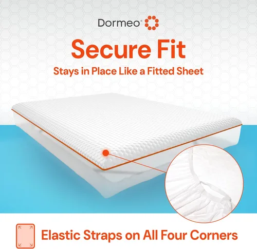 Vista 4 de Dormeo Premium Twin - Protector de colchón impermeable - Enfriamiento Stain & Spill Protection With Moisture-Wicking, Breathable Fabric, Quiet