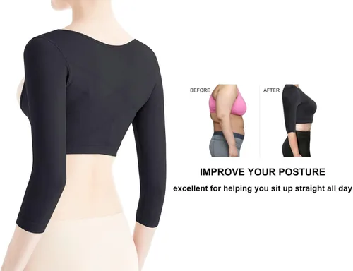 Vista 4 de KSKshape Moldeador de brazo para mujer, mangas de compresión postquirúrgicas, adelgazantes, corrector de postura