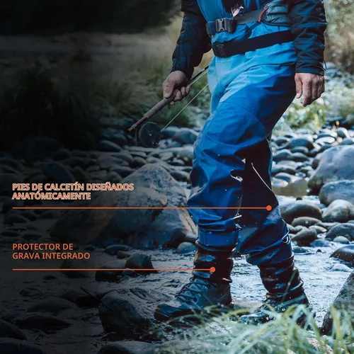 Vista 3 de Simms Men's Freestone Stockingfoot Fishing Waders, Smoke