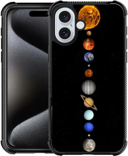 Vista 111 de CARLOCA Funda compatible con iPhone 15, increíble patrón de luz espacial nebulosa para niñas y niños, ultra protección, a prueba de golpes