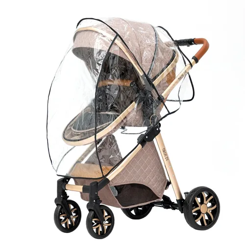 Vista 6 de Cochecito de bebé: moisés reversible de tamaño completo y asiento para niños pequeños, diseño plegable con toldo UPF 50+, protector de insectos