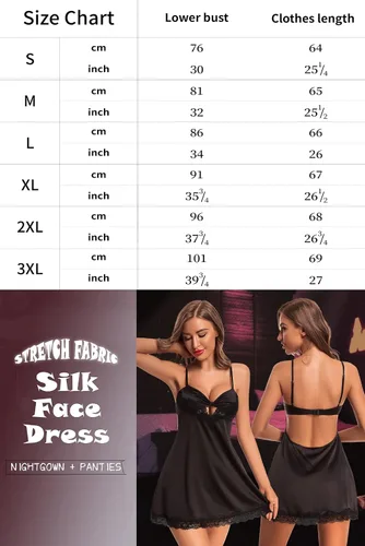 Vista 5 de Camisón de satén para mujer, ropa de dormir de seda, lencería de encaje, camisón de noche sexy para novia
