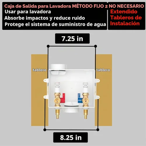 Vista 7 de Caja de salida de lavadora PEX-B con pararrayos de martillo de cobre, entrada 1/2 pulgada PEX-B Crimp Barb F1807 x Salida 3/4 pulgadas NH Rosca