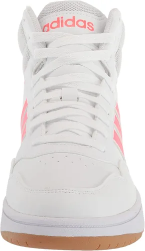 Vista 2 de adidas Hoops 3.0 Mid Tenis de baloncesto para mujer, blancoturbochicle, talla 6.5, BlancoTurboGoma