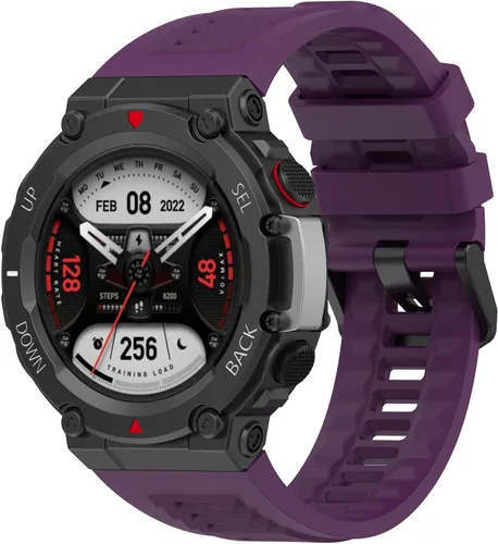 Vista 5 de TenCloud Paquete de 5 correas de repuesto compatibles con Amazfit T-Rex 2, correa de reloj inteligente resistente de silicona suave ajustable