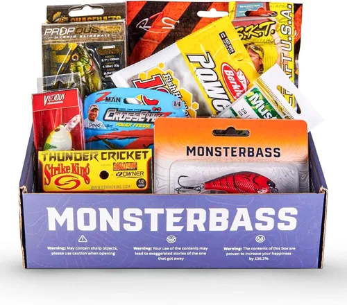 Vista 8 de MONSTERBASS Fishing Mystery Box, Bass Fishing Kit - Best Lures Kit, Biggest & Best Tackle Mystery Box for Catching Smallmouth & Largemouth Bass